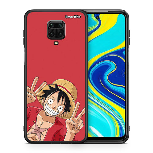 Θήκη Xiaomi Redmi Note 9S / 9 Pro Pirate Luffy από τη Smartfits με σχέδιο στο πίσω μέρος και μαύρο περίβλημα | Xiaomi Redmi Note 9S / 9 Pro Pirate Luffy case with colorful back and black bezels