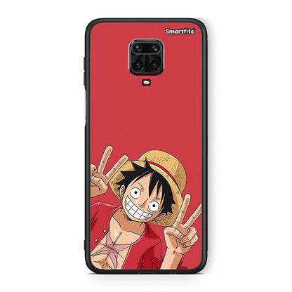 Xiaomi Redmi Note 9S / 9 Pro Pirate Luffy Θήκη από τη Smartfits με σχέδιο στο πίσω μέρος και μαύρο περίβλημα | Smartphone case with colorful back and black bezels by Smartfits