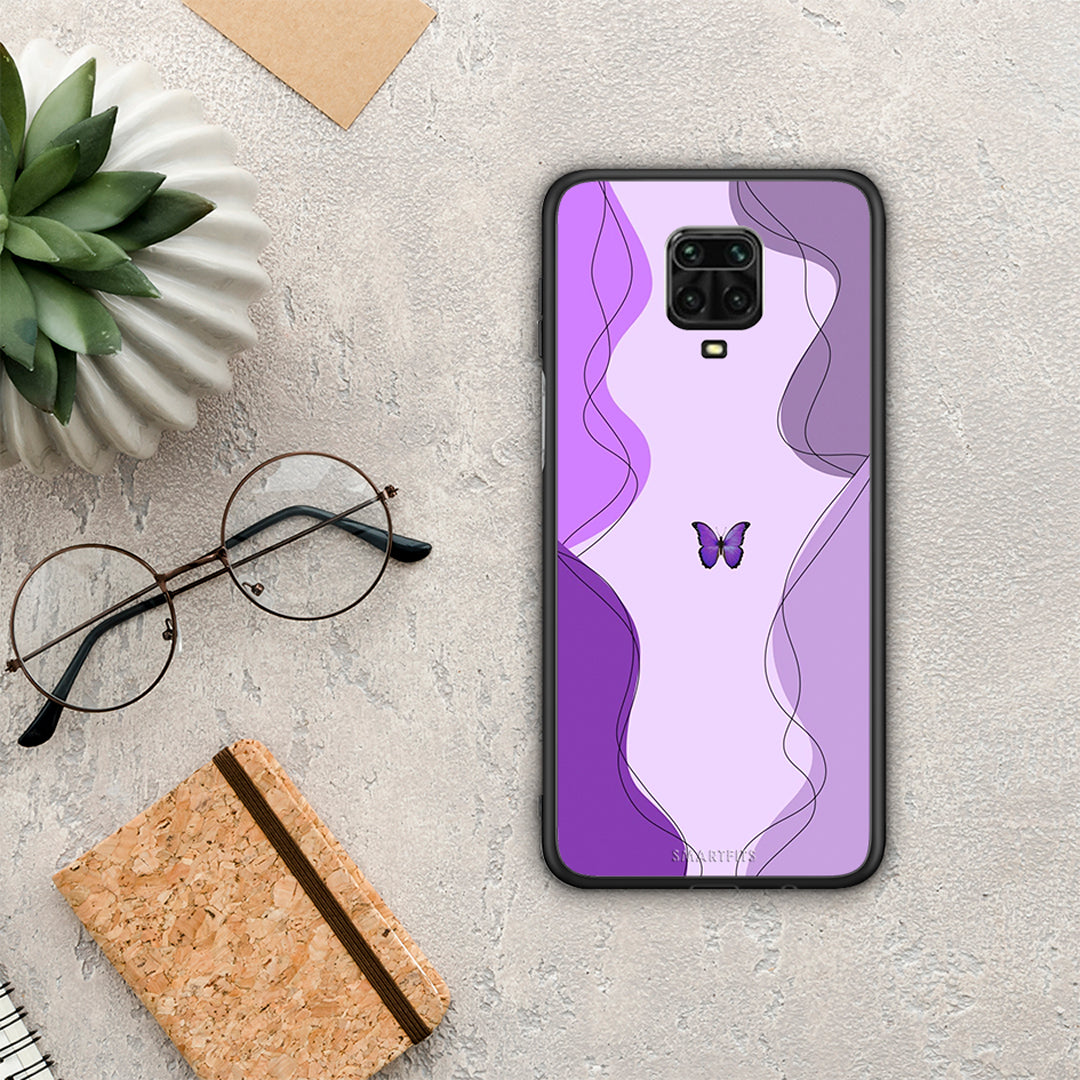 Purple Mariposa - Xiaomi Redmi Note 9S / 9 Pro / 9 Pro Max θήκη