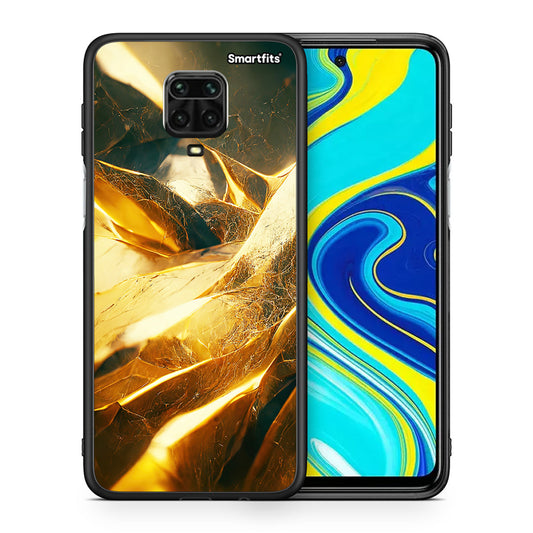 Θήκη Xiaomi Redmi Note 9S / 9 Pro Real Gold από τη Smartfits με σχέδιο στο πίσω μέρος και μαύρο περίβλημα | Xiaomi Redmi Note 9S / 9 Pro Real Gold case with colorful back and black bezels
