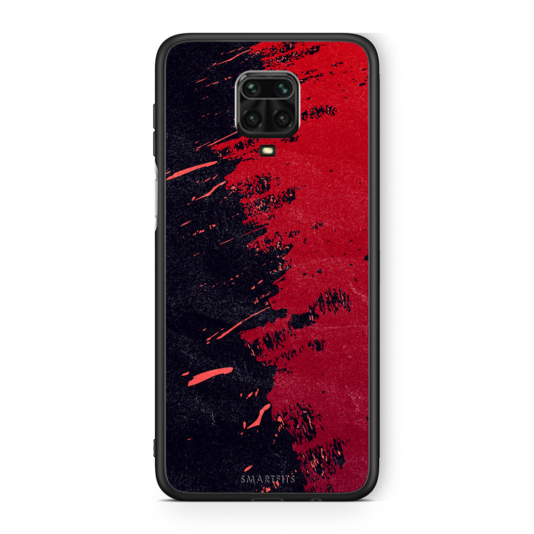 Xiaomi Redmi Note 9S / 9 Pro Red Paint Θήκη Αγίου Βαλεντίνου από τη Smartfits με σχέδιο στο πίσω μέρος και μαύρο περίβλημα | Smartphone case with colorful back and black bezels by Smartfits