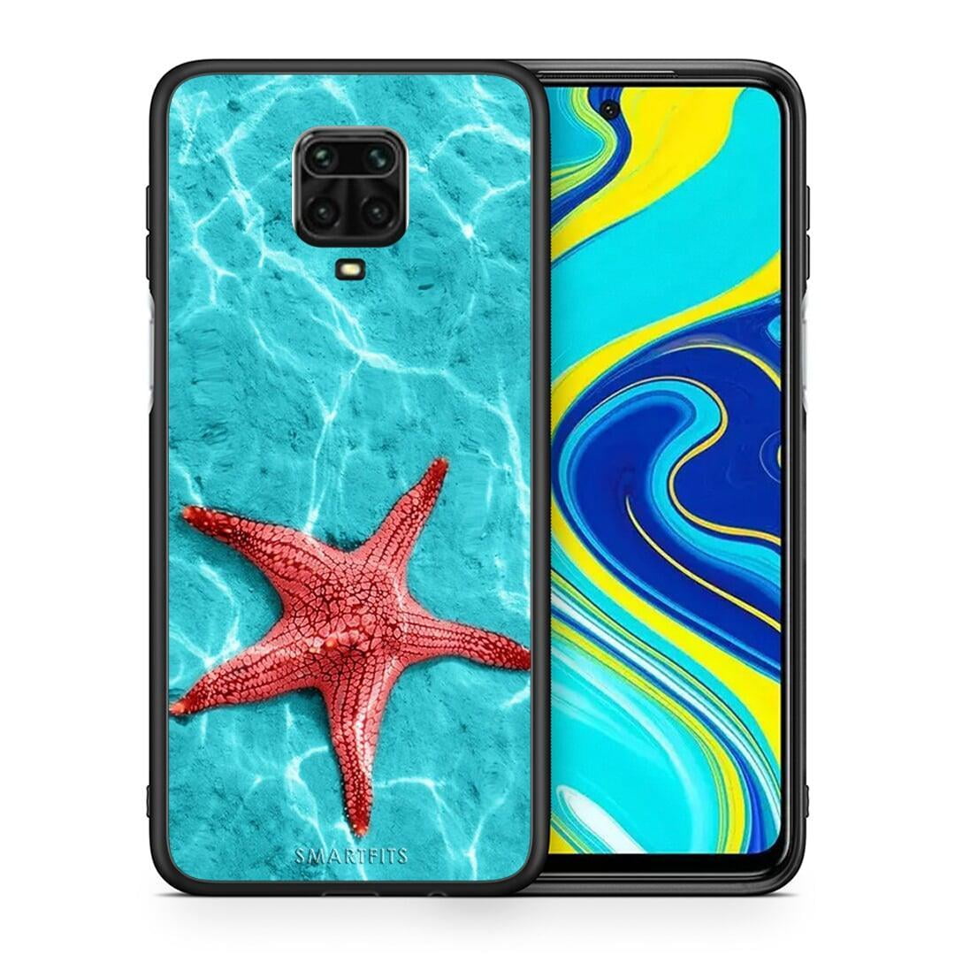 Θήκη Xiaomi Redmi Note 9S / 9 Pro Red Starfish από τη Smartfits με σχέδιο στο πίσω μέρος και μαύρο περίβλημα | Xiaomi Redmi Note 9S / 9 Pro Red Starfish case with colorful back and black bezels