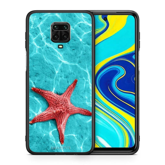 Θήκη Xiaomi Redmi Note 9S / 9 Pro Red Starfish από τη Smartfits με σχέδιο στο πίσω μέρος και μαύρο περίβλημα | Xiaomi Redmi Note 9S / 9 Pro Red Starfish case with colorful back and black bezels
