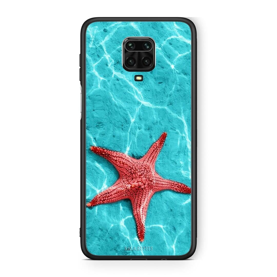 Xiaomi Redmi Note 9S / 9 Pro Red Starfish Θήκη από τη Smartfits με σχέδιο στο πίσω μέρος και μαύρο περίβλημα | Smartphone case with colorful back and black bezels by Smartfits