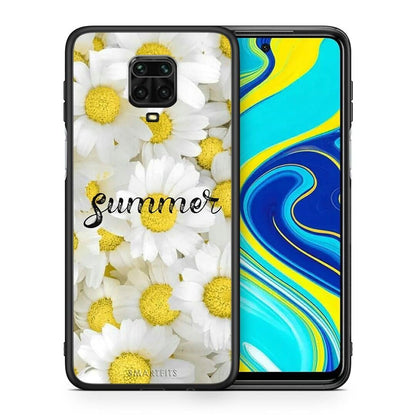 Θήκη Xiaomi Redmi Note 9S / 9 Pro Summer Daisies από τη Smartfits με σχέδιο στο πίσω μέρος και μαύρο περίβλημα | Xiaomi Redmi Note 9S / 9 Pro Summer Daisies case with colorful back and black bezels