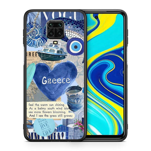 Θήκη Xiaomi Redmi Note 9S / 9 Pro Summer In Greece από τη Smartfits με σχέδιο στο πίσω μέρος και μαύρο περίβλημα | Xiaomi Redmi Note 9S / 9 Pro Summer In Greece case with colorful back and black bezels