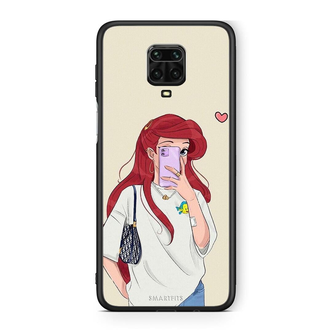 Xiaomi Redmi Note 9S / 9 Pro Walking Mermaid Θήκη από τη Smartfits με σχέδιο στο πίσω μέρος και μαύρο περίβλημα | Smartphone case with colorful back and black bezels by Smartfits