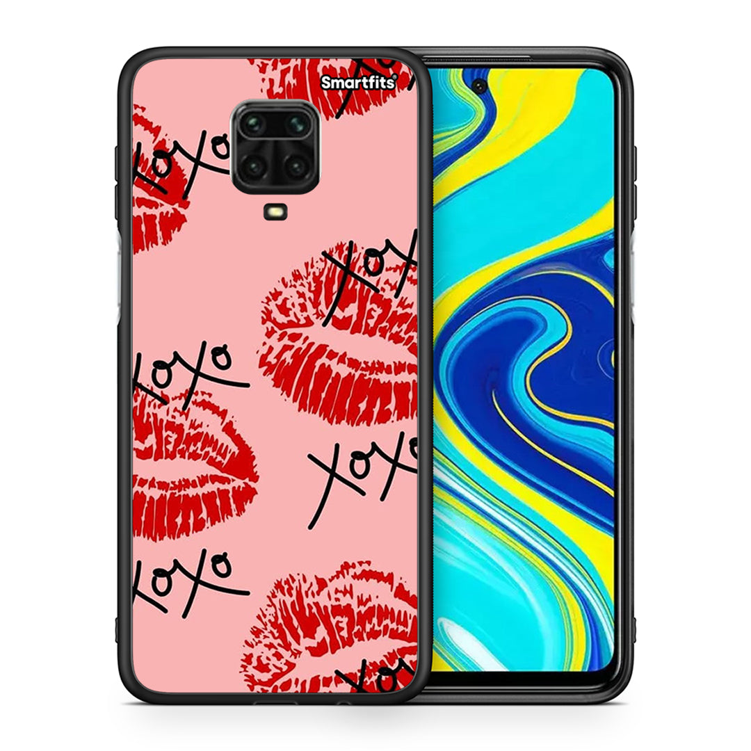 Θήκη Xiaomi Redmi Note 9S / 9 Pro XOXO Lips από τη Smartfits με σχέδιο στο πίσω μέρος και μαύρο περίβλημα | Xiaomi Redmi Note 9S / 9 Pro XOXO Lips case with colorful back and black bezels