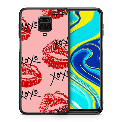 Θήκη Xiaomi Redmi Note 9S / 9 Pro XOXO Lips από τη Smartfits με σχέδιο στο πίσω μέρος και μαύρο περίβλημα | Xiaomi Redmi Note 9S / 9 Pro XOXO Lips case with colorful back and black bezels