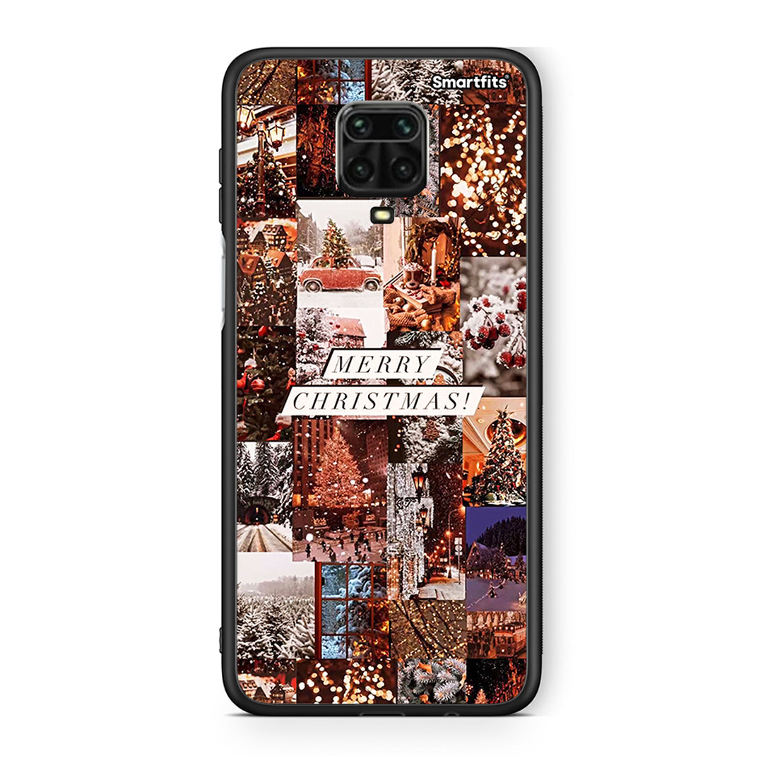 Xiaomi Redmi Note 9S / 9 Pro Xmas Collage θήκη από τη Smartfits με σχέδιο στο πίσω μέρος και μαύρο περίβλημα | Smartphone case with colorful back and black bezels by Smartfits