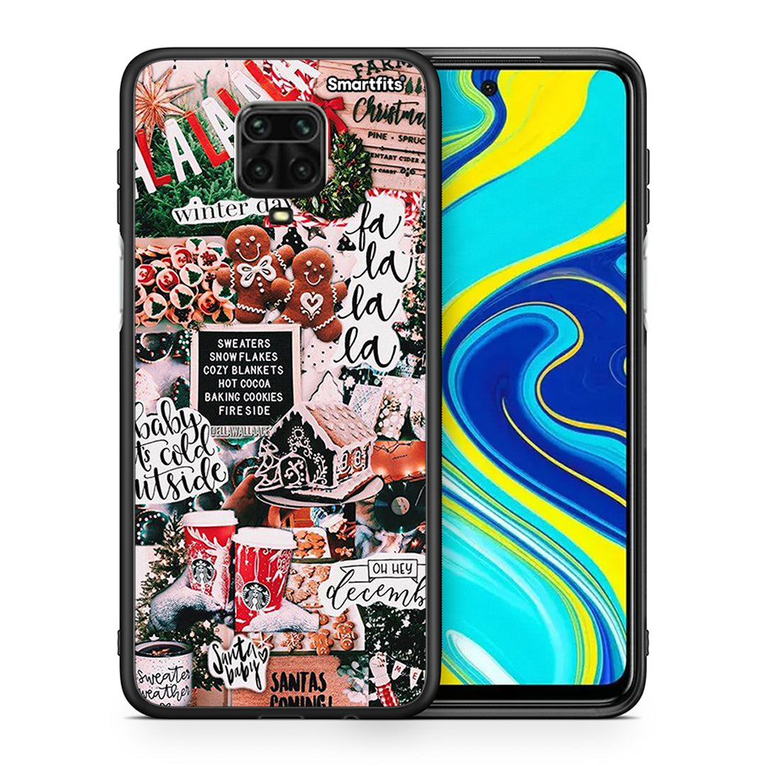 Θήκη Xiaomi Redmi Note 9S / 9 Pro Xmas Habbits από τη Smartfits με σχέδιο στο πίσω μέρος και μαύρο περίβλημα | Xiaomi Redmi Note 9S / 9 Pro Xmas Habbits case with colorful back and black bezels