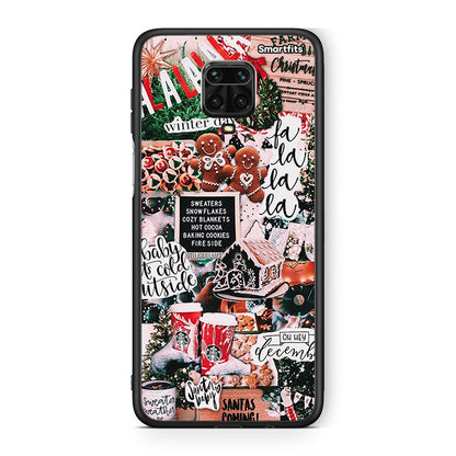 Xiaomi Redmi Note 9S / 9 Pro Xmas Habbits θήκη από τη Smartfits με σχέδιο στο πίσω μέρος και μαύρο περίβλημα | Smartphone case with colorful back and black bezels by Smartfits