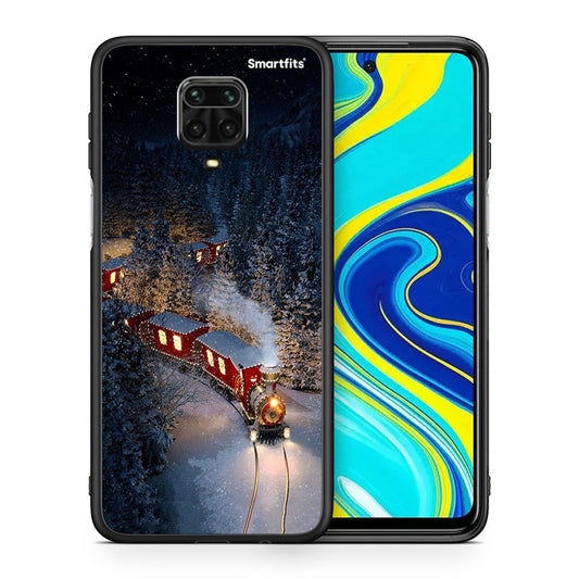 Θήκη Xiaomi Redmi Note 9S / 9 Pro Xmas Train από τη Smartfits με σχέδιο στο πίσω μέρος και μαύρο περίβλημα | Xiaomi Redmi Note 9S / 9 Pro Xmas Train case with colorful back and black bezels