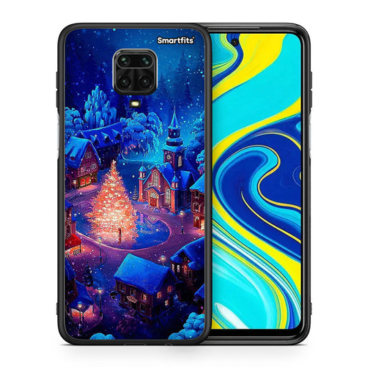 Θήκη Xiaomi Redmi Note 9S / 9 Pro Xmas Village από τη Smartfits με σχέδιο στο πίσω μέρος και μαύρο περίβλημα | Xiaomi Redmi Note 9S / 9 Pro Xmas Village case with colorful back and black bezels