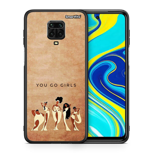 Θήκη Xiaomi Redmi Note 9S / 9 Pro You Go Girl από τη Smartfits με σχέδιο στο πίσω μέρος και μαύρο περίβλημα | Xiaomi Redmi Note 9S / 9 Pro You Go Girl case with colorful back and black bezels