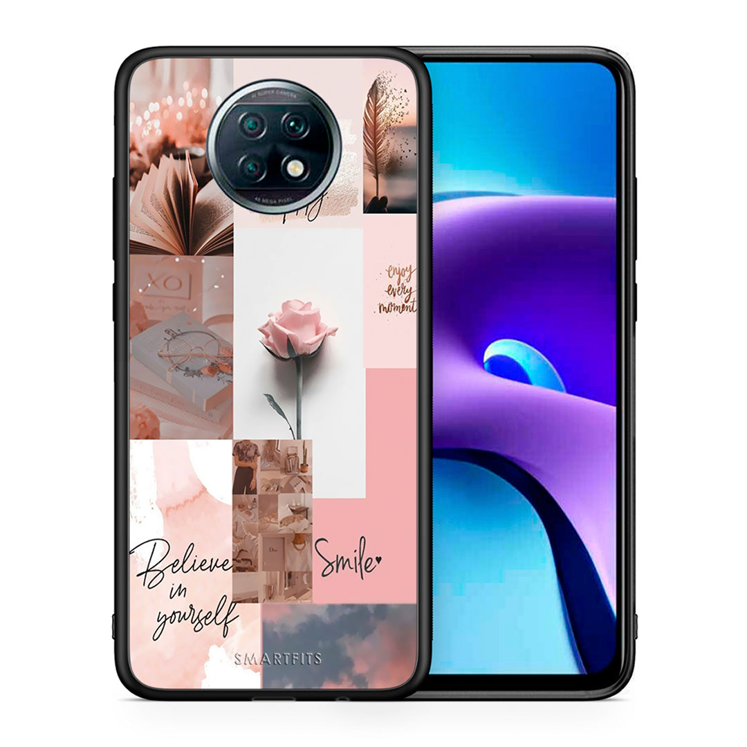 Θήκη Xiaomi Redmi Note 9T Aesthetic Collage από τη Smartfits με σχέδιο στο πίσω μέρος και μαύρο περίβλημα | Xiaomi Redmi Note 9T Aesthetic Collage case with colorful back and black bezels