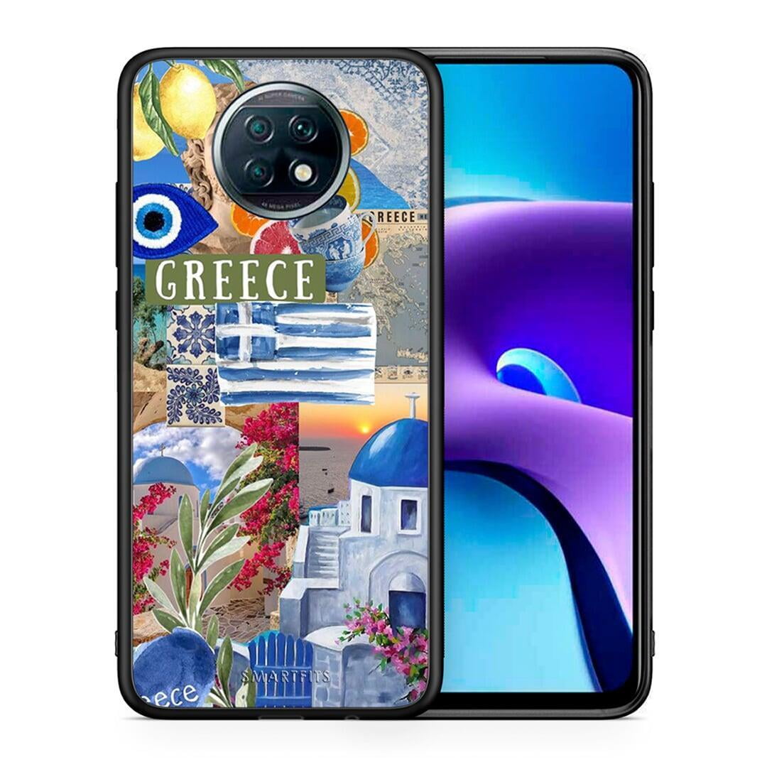 Θήκη Xiaomi Redmi Note 9T All Greek από τη Smartfits με σχέδιο στο πίσω μέρος και μαύρο περίβλημα | Xiaomi Redmi Note 9T All Greek case with colorful back and black bezels