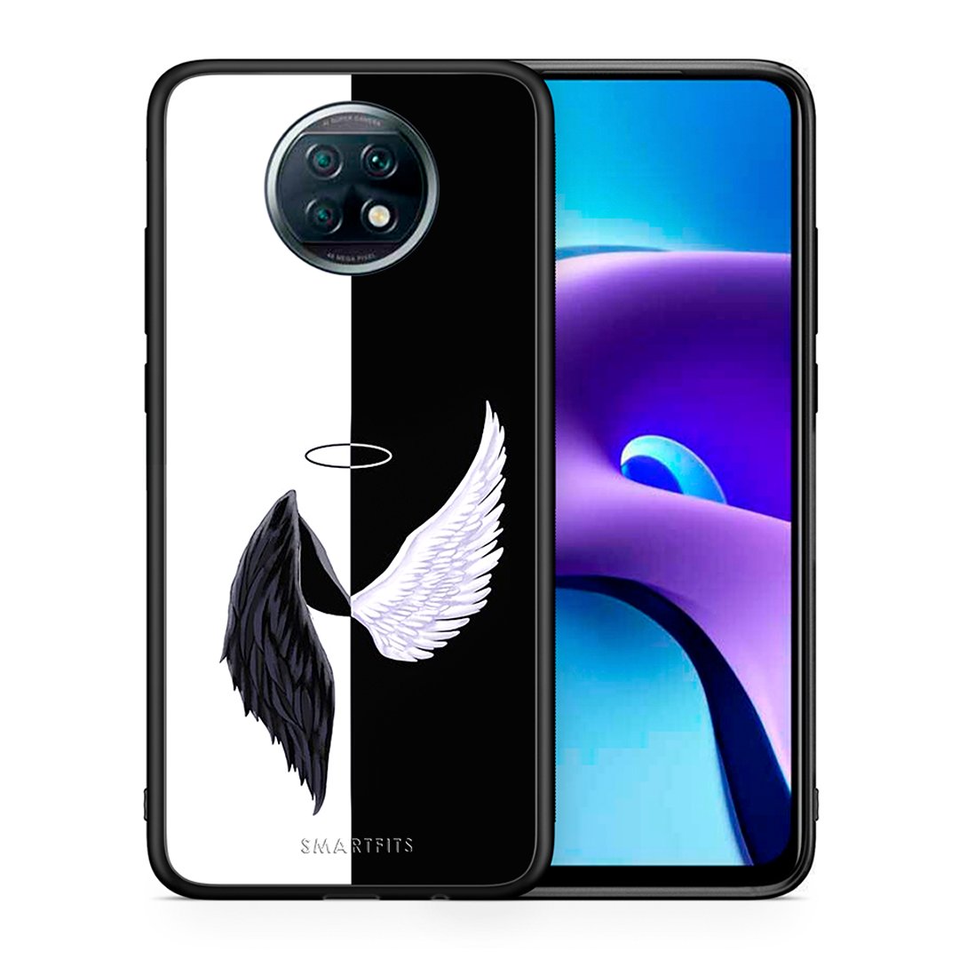 Θήκη Xiaomi Redmi Note 9T Angels Demons από τη Smartfits με σχέδιο στο πίσω μέρος και μαύρο περίβλημα | Xiaomi Redmi Note 9T Angels Demons case with colorful back and black bezels