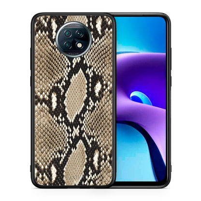 Θήκη Xiaomi Redmi Note 9T Fashion Snake Animal από τη Smartfits με σχέδιο στο πίσω μέρος και μαύρο περίβλημα | Xiaomi Redmi Note 9T Fashion Snake Animal case with colorful back and black bezels