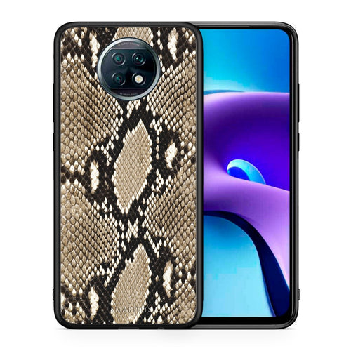 Θήκη Xiaomi Redmi Note 9T Fashion Snake Animal από τη Smartfits με σχέδιο στο πίσω μέρος και μαύρο περίβλημα | Xiaomi Redmi Note 9T Fashion Snake Animal case with colorful back and black bezels