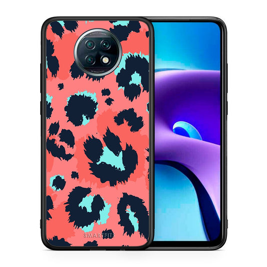 Θήκη Xiaomi Redmi Note 9T Pink Leopard Animal από τη Smartfits με σχέδιο στο πίσω μέρος και μαύρο περίβλημα | Xiaomi Redmi Note 9T Pink Leopard Animal case with colorful back and black bezels
