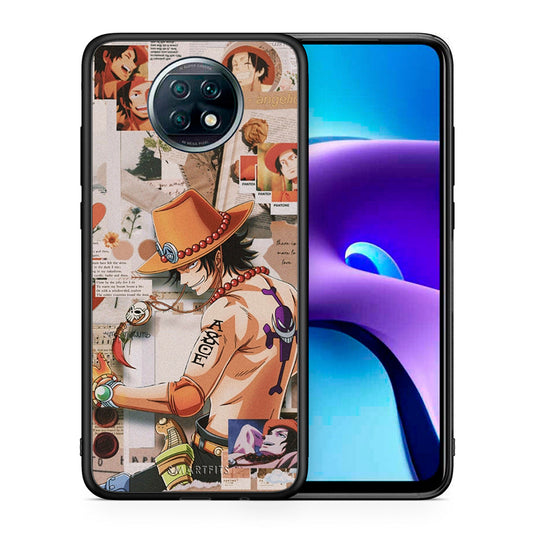 Θήκη Xiaomi Redmi Note 9T Anime Collage από τη Smartfits με σχέδιο στο πίσω μέρος και μαύρο περίβλημα | Xiaomi Redmi Note 9T Anime Collage case with colorful back and black bezels