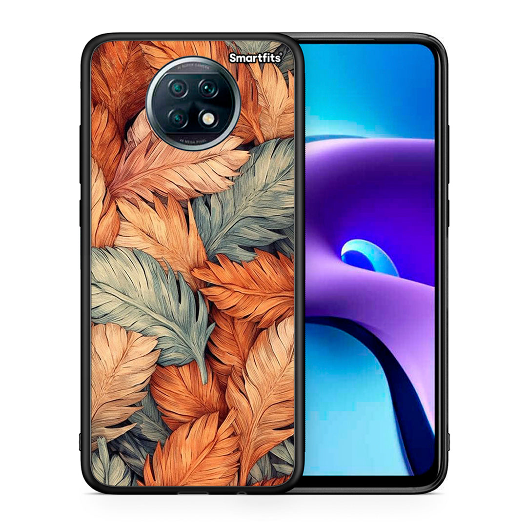 Θήκη Xiaomi Redmi Note 9T Autumn Leaves από τη Smartfits με σχέδιο στο πίσω μέρος και μαύρο περίβλημα | Xiaomi Redmi Note 9T Autumn Leaves case with colorful back and black bezels