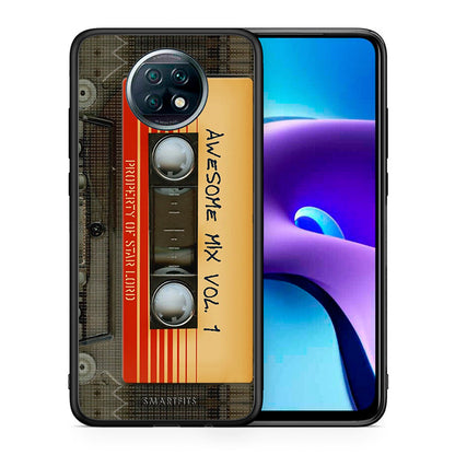 Θήκη Xiaomi Redmi Note 9T Awesome Mix από τη Smartfits με σχέδιο στο πίσω μέρος και μαύρο περίβλημα | Xiaomi Redmi Note 9T Awesome Mix case with colorful back and black bezels