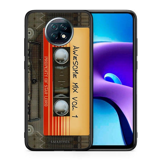 Θήκη Xiaomi Redmi Note 9T Awesome Mix από τη Smartfits με σχέδιο στο πίσω μέρος και μαύρο περίβλημα | Xiaomi Redmi Note 9T Awesome Mix case with colorful back and black bezels