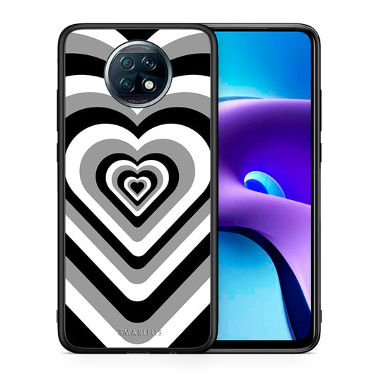 Θήκη Xiaomi Redmi Note 9T Black Hearts από τη Smartfits με σχέδιο στο πίσω μέρος και μαύρο περίβλημα | Xiaomi Redmi Note 9T Black Hearts case with colorful back and black bezels