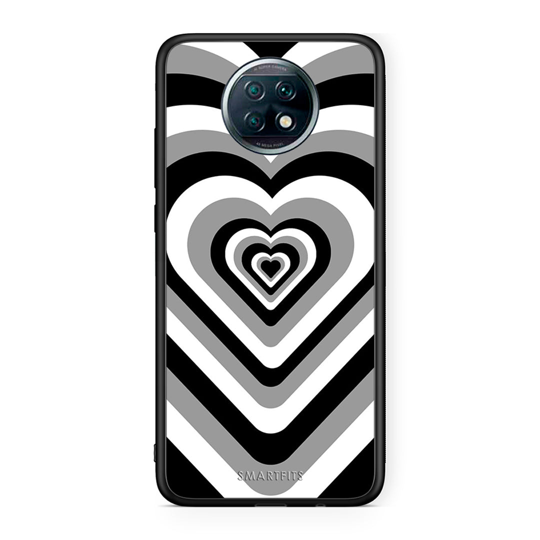 Xiaomi Redmi Note 9T Black Hearts θήκη από τη Smartfits με σχέδιο στο πίσω μέρος και μαύρο περίβλημα | Smartphone case with colorful back and black bezels by Smartfits