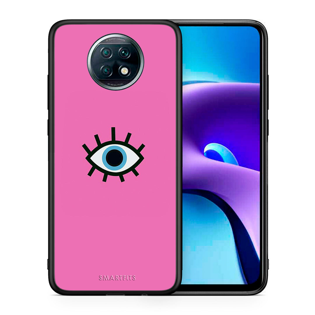 Θήκη Xiaomi Redmi Note 9T Blue Eye Pink από τη Smartfits με σχέδιο στο πίσω μέρος και μαύρο περίβλημα | Xiaomi Redmi Note 9T Blue Eye Pink case with colorful back and black bezels