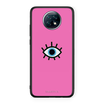 Xiaomi Redmi Note 9T Blue Eye Pink θήκη από τη Smartfits με σχέδιο στο πίσω μέρος και μαύρο περίβλημα | Smartphone case with colorful back and black bezels by Smartfits