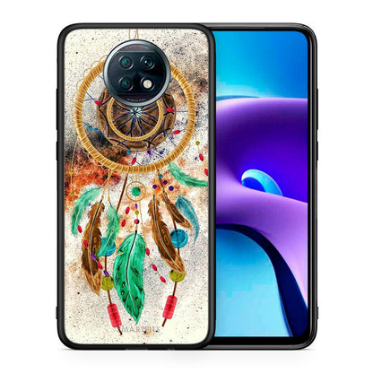 Θήκη Xiaomi Redmi Note 9T DreamCatcher Boho από τη Smartfits με σχέδιο στο πίσω μέρος και μαύρο περίβλημα | Xiaomi Redmi Note 9T DreamCatcher Boho case with colorful back and black bezels