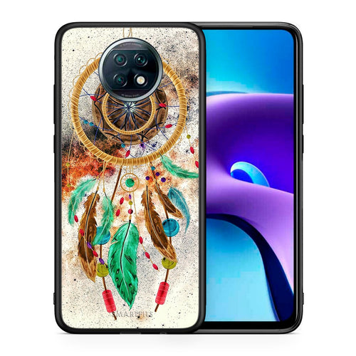 Θήκη Xiaomi Redmi Note 9T DreamCatcher Boho από τη Smartfits με σχέδιο στο πίσω μέρος και μαύρο περίβλημα | Xiaomi Redmi Note 9T DreamCatcher Boho case with colorful back and black bezels