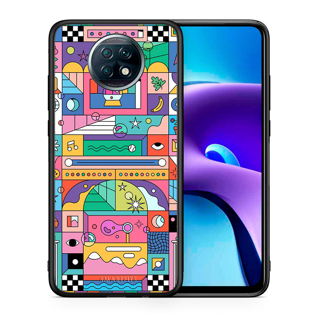 Θήκη Xiaomi Redmi Note 9T Bubbles Soap από τη Smartfits με σχέδιο στο πίσω μέρος και μαύρο περίβλημα | Xiaomi Redmi Note 9T Bubbles Soap case with colorful back and black bezels