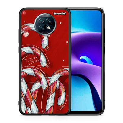 Θήκη Xiaomi Redmi Note 9T Candy Cane από τη Smartfits με σχέδιο στο πίσω μέρος και μαύρο περίβλημα | Xiaomi Redmi Note 9T Candy Cane case with colorful back and black bezels