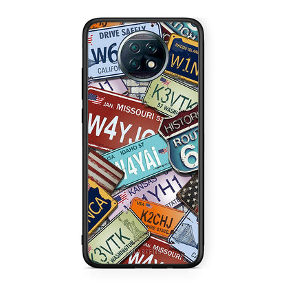 Xiaomi Redmi Note 9T Car Plates θήκη από τη Smartfits με σχέδιο στο πίσω μέρος και μαύρο περίβλημα | Smartphone case with colorful back and black bezels by Smartfits