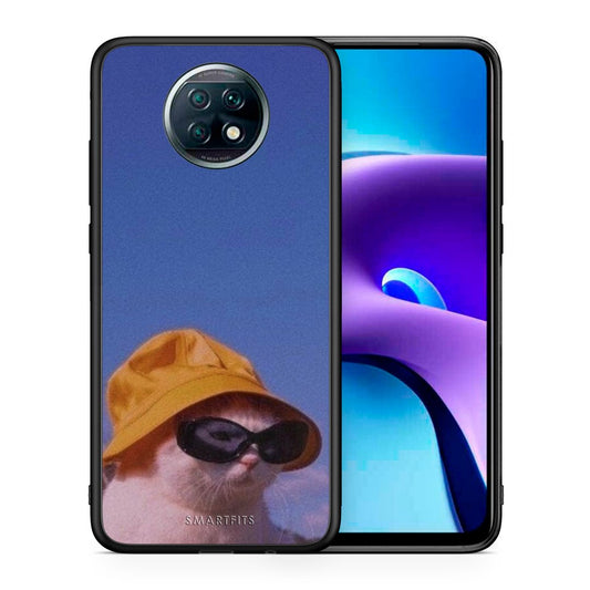 Θήκη Xiaomi Redmi Note 9T Cat Diva από τη Smartfits με σχέδιο στο πίσω μέρος και μαύρο περίβλημα | Xiaomi Redmi Note 9T Cat Diva case with colorful back and black bezels