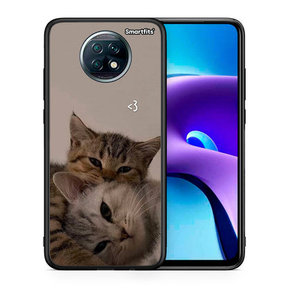 Θήκη Xiaomi Redmi Note 9T Cats In Love από τη Smartfits με σχέδιο στο πίσω μέρος και μαύρο περίβλημα | Xiaomi Redmi Note 9T Cats In Love case with colorful back and black bezels