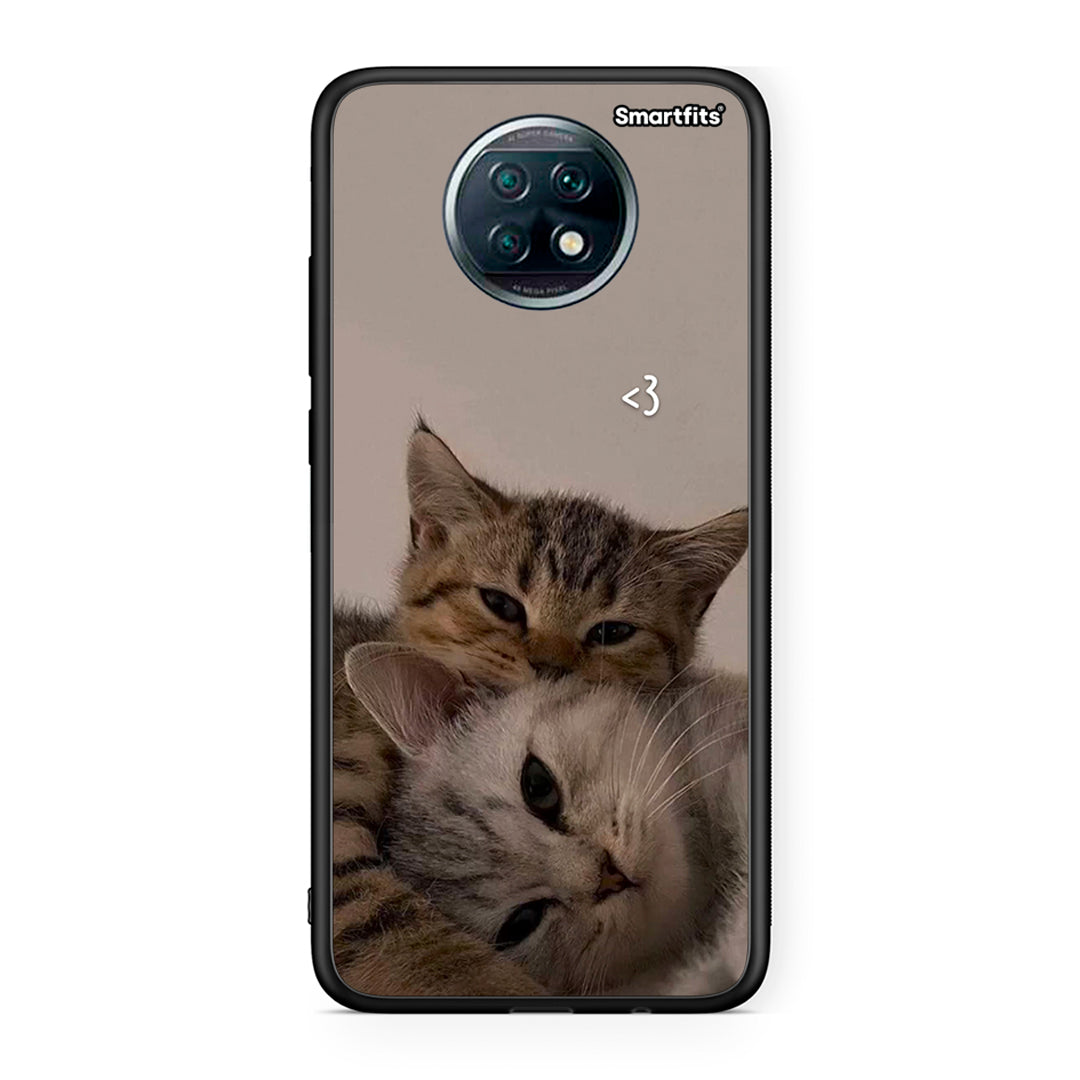 Xiaomi Redmi Note 9T Cats In Love Θήκη από τη Smartfits με σχέδιο στο πίσω μέρος και μαύρο περίβλημα | Smartphone case with colorful back and black bezels by Smartfits