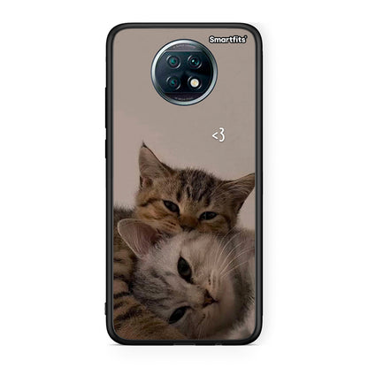 Xiaomi Redmi Note 9T Cats In Love Θήκη από τη Smartfits με σχέδιο στο πίσω μέρος και μαύρο περίβλημα | Smartphone case with colorful back and black bezels by Smartfits