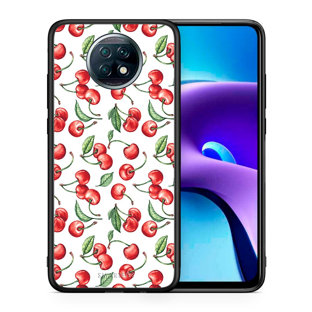 Θήκη Xiaomi Redmi Note 9T Cherry Summer από τη Smartfits με σχέδιο στο πίσω μέρος και μαύρο περίβλημα | Xiaomi Redmi Note 9T Cherry Summer case with colorful back and black bezels