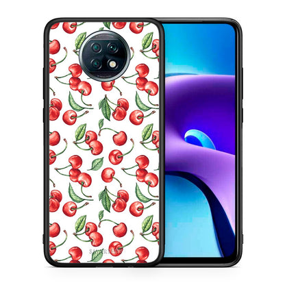Θήκη Xiaomi Redmi Note 9T Cherry Summer από τη Smartfits με σχέδιο στο πίσω μέρος και μαύρο περίβλημα | Xiaomi Redmi Note 9T Cherry Summer case with colorful back and black bezels