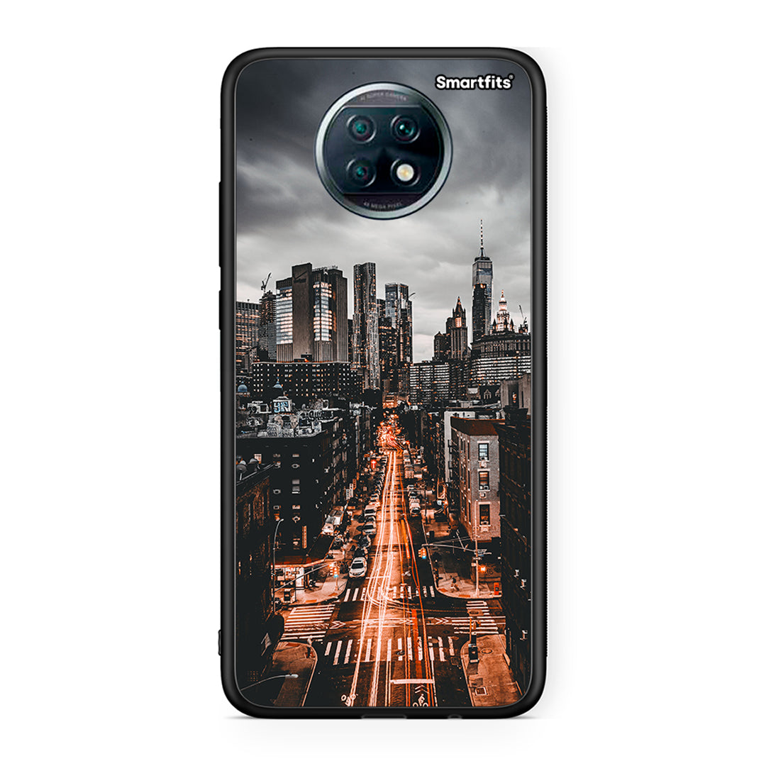 Xiaomi Redmi Note 9T City Lights θήκη από τη Smartfits με σχέδιο στο πίσω μέρος και μαύρο περίβλημα | Smartphone case with colorful back and black bezels by Smartfits