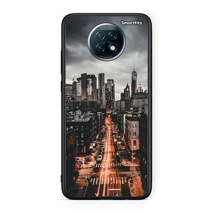Xiaomi Redmi Note 9T City Lights θήκη από τη Smartfits με σχέδιο στο πίσω μέρος και μαύρο περίβλημα | Smartphone case with colorful back and black bezels by Smartfits
