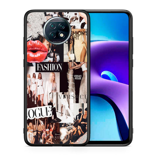 Θήκη Αγίου Βαλεντίνου Xiaomi Redmi Note 9T Collage Fashion από τη Smartfits με σχέδιο στο πίσω μέρος και μαύρο περίβλημα | Xiaomi Redmi Note 9T Collage Fashion case with colorful back and black bezels