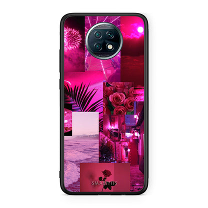 Xiaomi Redmi Note 9T Collage Red Roses Θήκη Αγίου Βαλεντίνου από τη Smartfits με σχέδιο στο πίσω μέρος και μαύρο περίβλημα | Smartphone case with colorful back and black bezels by Smartfits