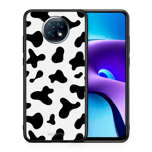 Θήκη Xiaomi Redmi Note 9T Cow Print από τη Smartfits με σχέδιο στο πίσω μέρος και μαύρο περίβλημα | Xiaomi Redmi Note 9T Cow Print case with colorful back and black bezels