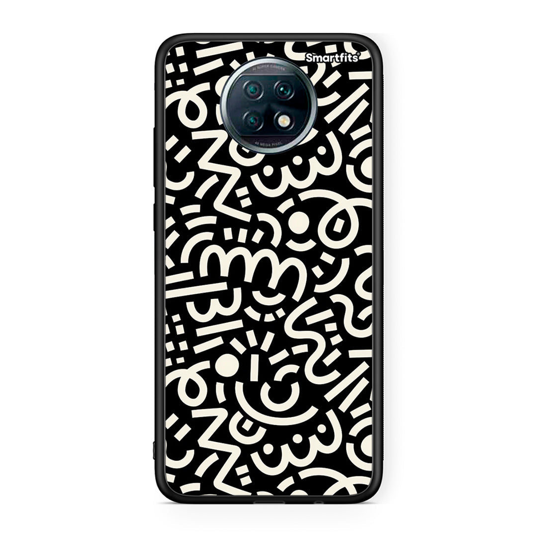 Xiaomi Redmi Note 9T Doodle Art Θήκη από τη Smartfits με σχέδιο στο πίσω μέρος και μαύρο περίβλημα | Smartphone case with colorful back and black bezels by Smartfits